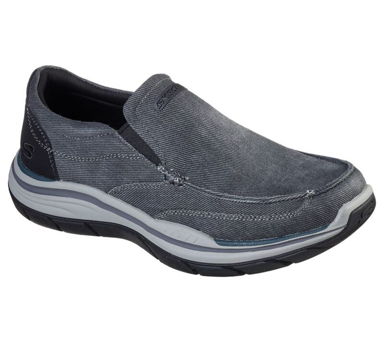 Skechers Relaxed Fit: Expected 2.0 - Brako - Mens Slip On Shoes Black [AU-KX4896]